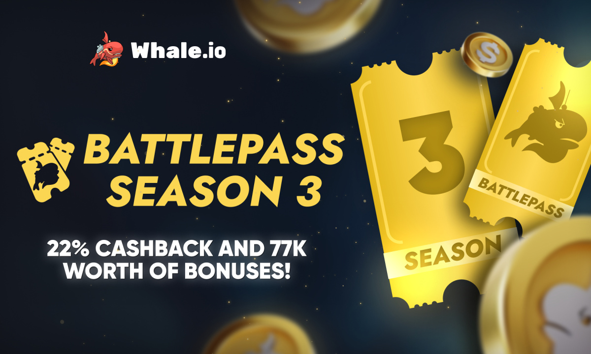 Whale.io launches Battlepass Season 3 with ,000 in crypto casino rewards