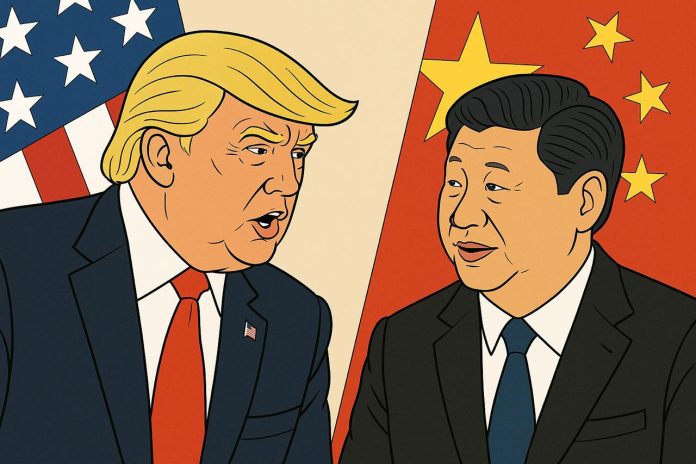 Donald Trump and Chinese President Xi Jinping